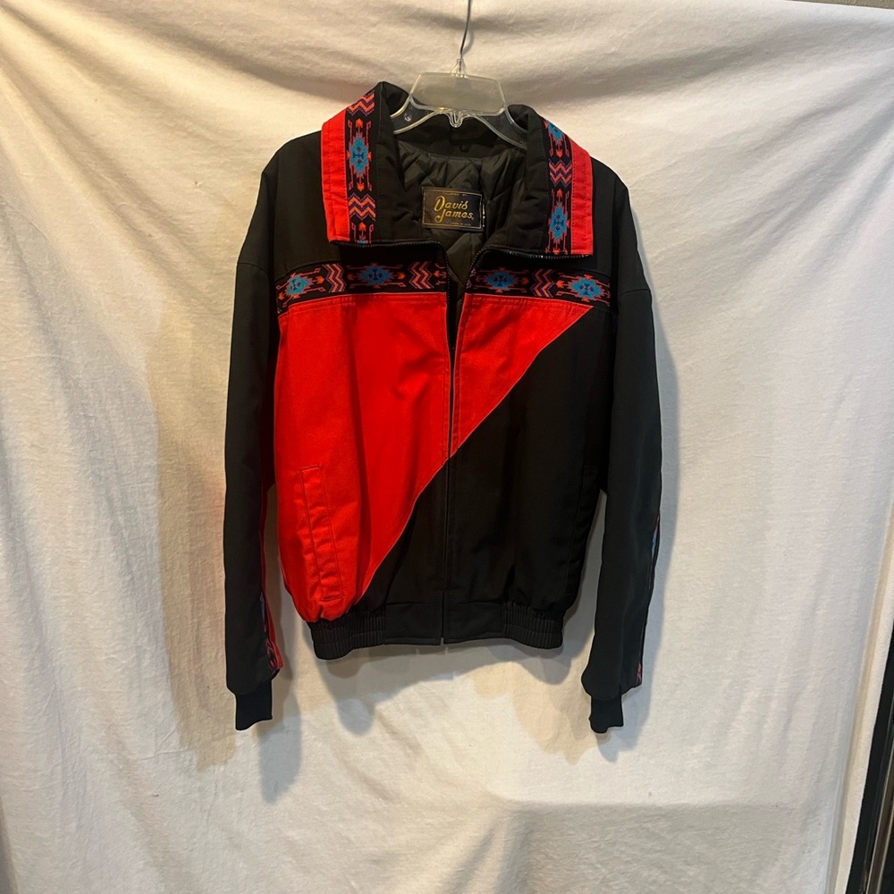 Vintage David James Southwestern Bomber Jacket